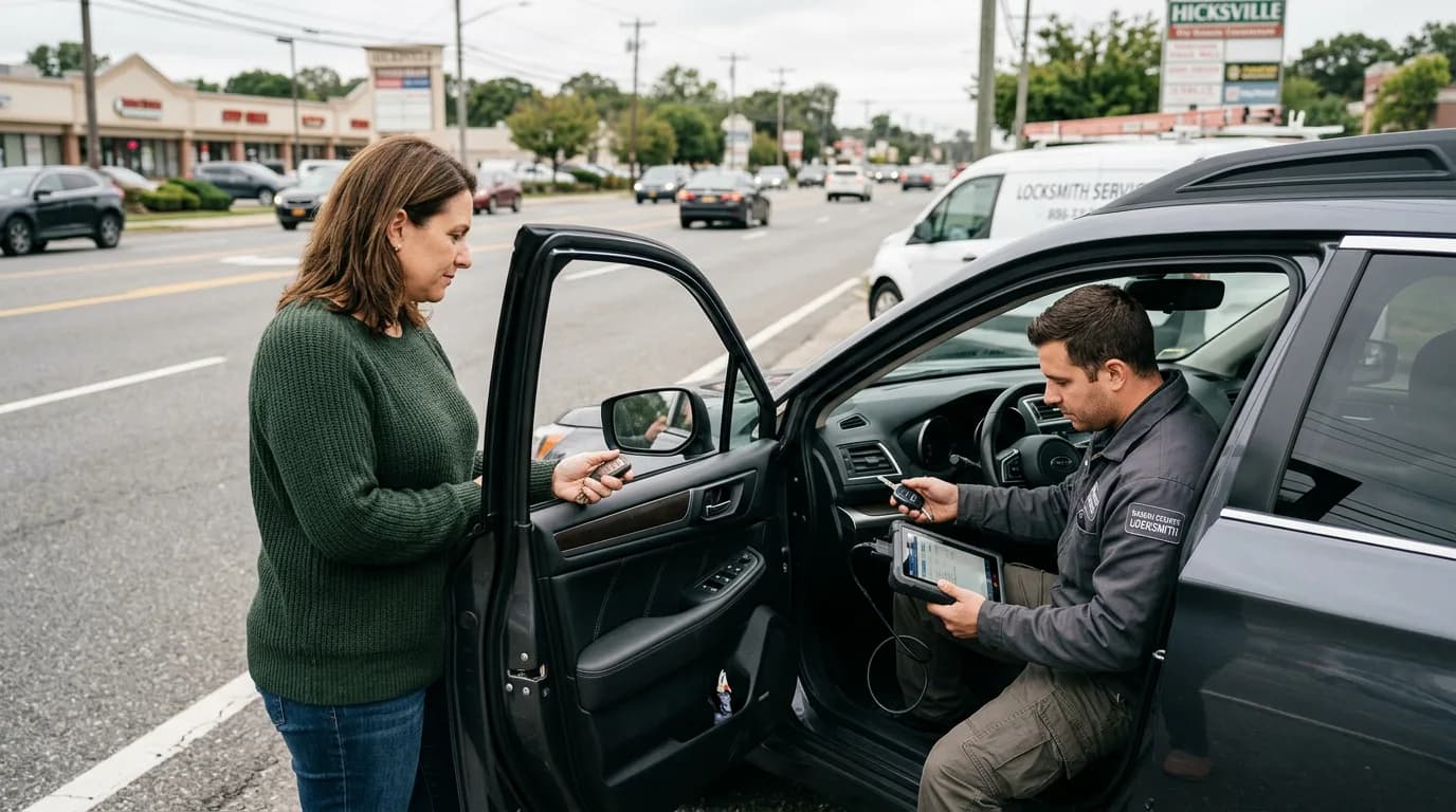 Car key replacement and fob service in Hicksville, Nassau County