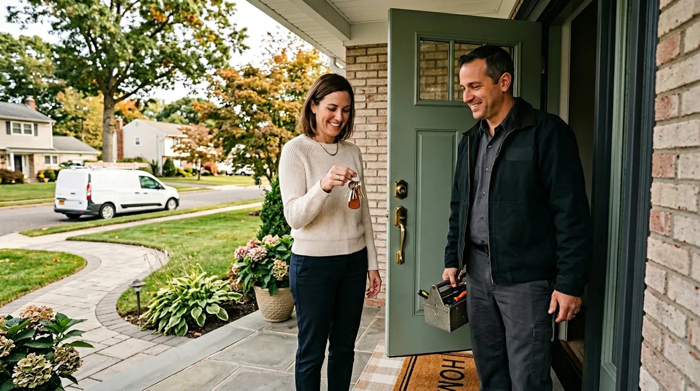 Locksmith rekey service at Nassau County home after move